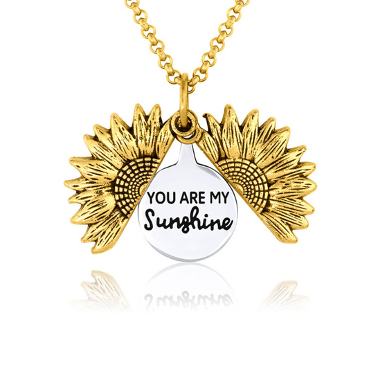 Collar bañado en oro 18K "You Are My Sunshine"